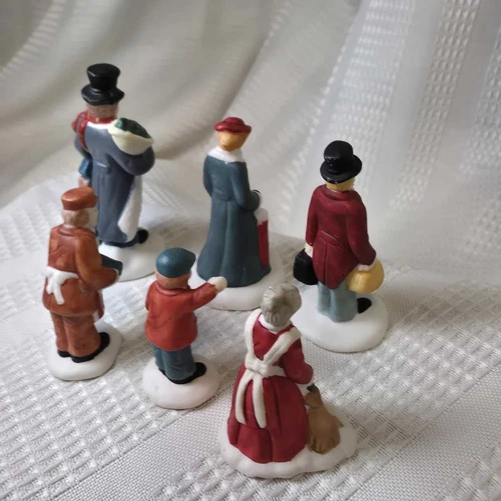 Lemax Christmas Village Vintage Hand Painted Lot‎ Of 6 People Figurines